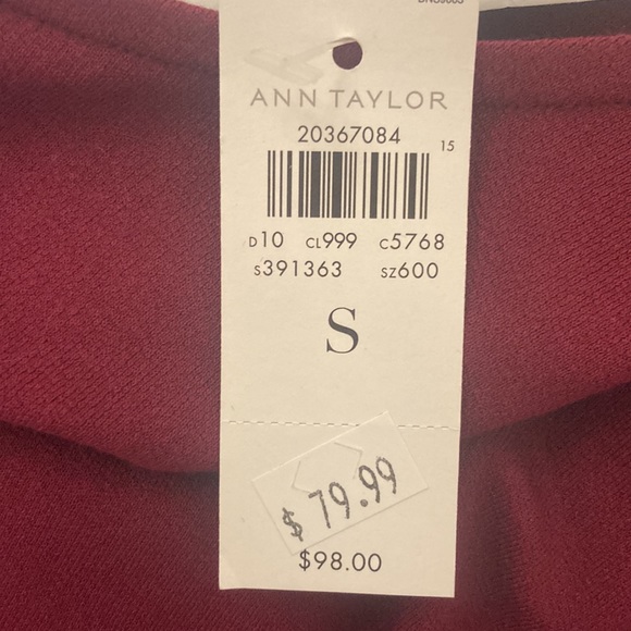 Ann Taylor Gathered Waist Long Sleeve Sheath Dress; Size Small NWT - Picture 8 of 11